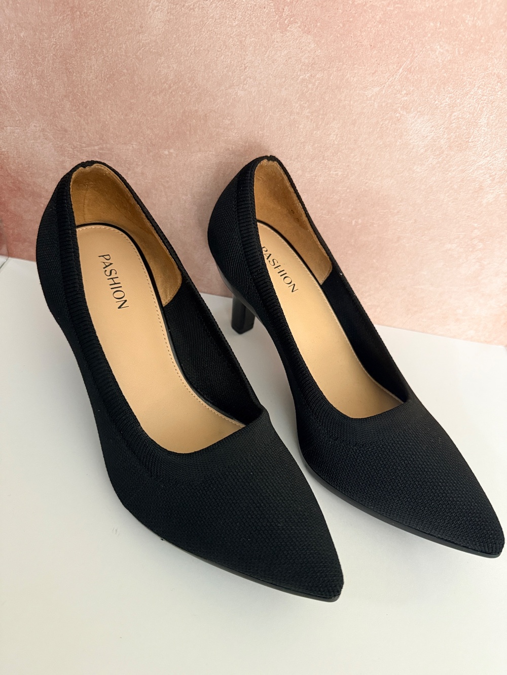 Pashion Footwear Coal Knit Pumps